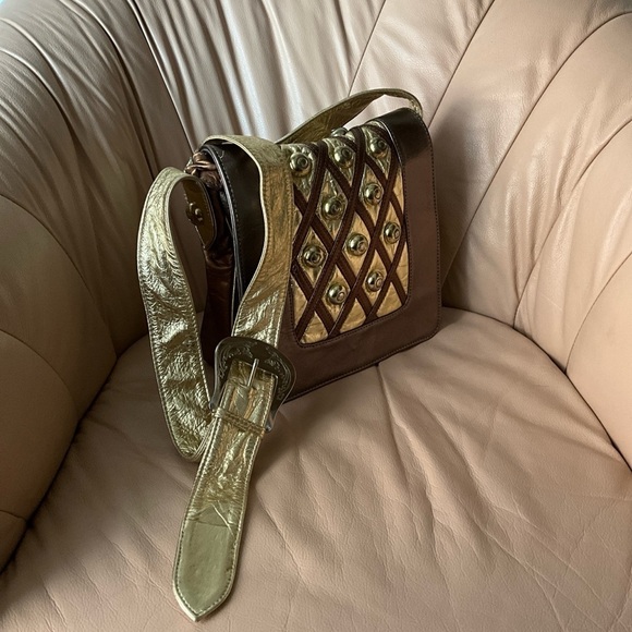 Studded bronze gold western bag - Picture 4 of 8